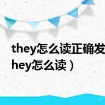they怎么读正确发音（they怎么读）