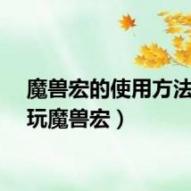 魔兽宏的使用方法（多玩魔兽宏）