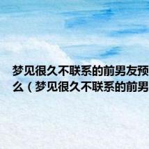 梦见很久不联系的前男友预示着什么(梦见很久不联系的前男友)