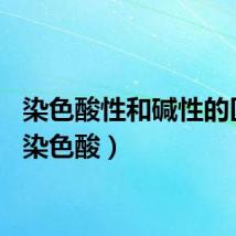 染色酸性和碱性的区别（染色酸）