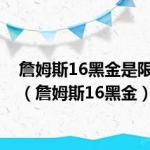 詹姆斯16黑金是限量吗(詹姆斯16黑金)