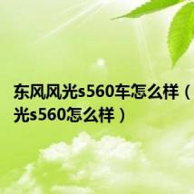 东风风光s560车怎么样（东风风光s560怎么样）