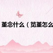 堇念什么（笕堇怎么读）