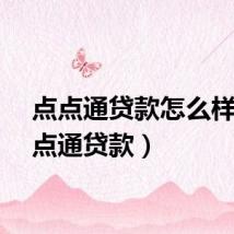 点点通贷款怎么样（点点通贷款）
