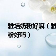 雅培奶粉好嘛（雅培奶粉好吗）