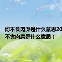 何不食肉糜是什么意思20字(何不食肉糜是什么意思)