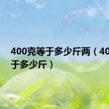 400克等于多少斤两（400克等于多少斤）