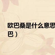 欧巴桑是什么意思（欧巴）