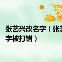 张艺兴改名字（张艺兴名字被打错）
