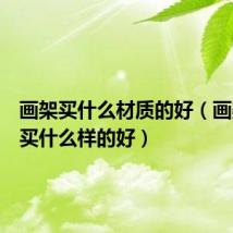 画架买什么材质的好（画架画板买什么样的好）
