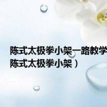 陈式太极拳小架一路教学视频(陈式太极拳小架)
