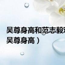吴尊身高和范志毅对比(吴尊身高)