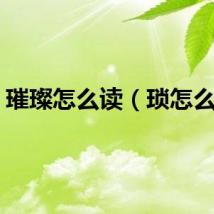 璀璨怎么读（琐怎么读）