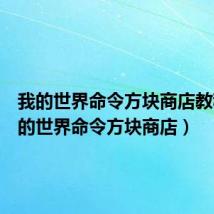 我的世界命令方块商店教程(我的世界命令方块商店)