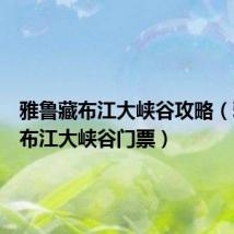 雅鲁藏布江大峡谷攻略(雅鲁藏布江大峡谷门票)