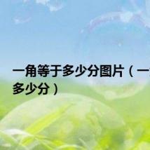 一角等于多少分图片(一角等于多少分)
