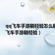 qq飞车手游刷经验怎么刷(qq飞车手游刷经验)