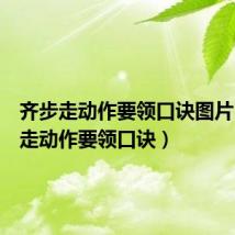 齐步走动作要领口诀图片(齐步走动作要领口诀)
