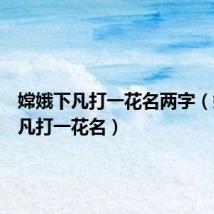 嫦娥下凡打一花名两字(嫦娥下凡打一花名)