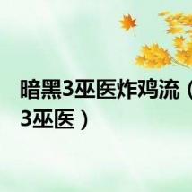 暗黑3巫医炸鸡流（暗黑3巫医）
