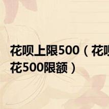 花呗上限500(花呗当面花500限额)