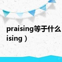 praising等于什么（praising）