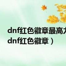 dnf红色徽章最高力量（dnf红色徽章）