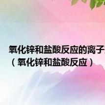 氧化锌和盐酸反应的离子方程式（氧化锌和盐酸反应）