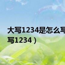 大写1234是怎么写(大写1234)