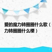 爱的魔力转圈圈什么歌(爱的魔力转圈圈什么梗)