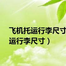 飞机托运行李尺寸（托运行李尺寸）
