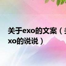 关于exo的文案(关于exo的说说)