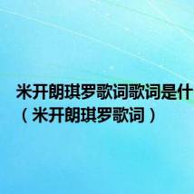 米开朗琪罗歌词歌词是什么意思（米开朗琪罗歌词）
