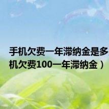 手机欠费一年滞纳金是多少(手机欠费100一年滞纳金)