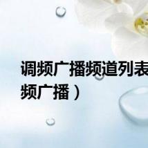 调频广播频道列表（调频广播）