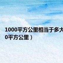 1000平方公里相当于多大（1000平方公里）