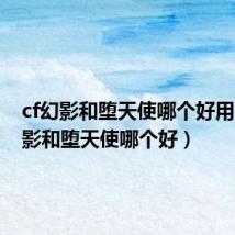 cf幻影和堕天使哪个好用（cf幻影和堕天使哪个好）