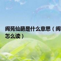阆苑仙葩是什么意思(阆苑仙葩怎么读)