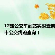 12路公交车到站实时查询（沈阳市公交线路查询）