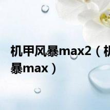 机甲风暴max2(机甲风暴max)