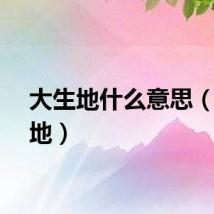 大生地什么意思（大生地）