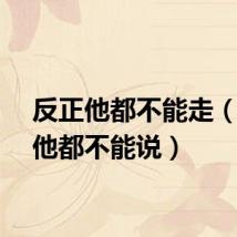 反正他都不能走（反正他都不能说）
