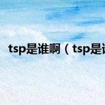 tsp是谁啊（tsp是谁）