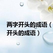 两字开头的成语（lia字开头的成语）