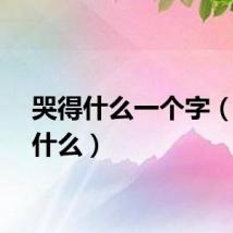 哭得什么一个字（哭得什么）