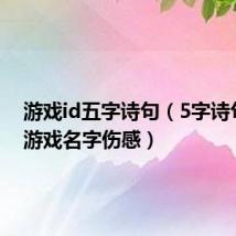 游戏id五字诗句（5字诗句意境游戏名字伤感）