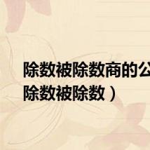 除数被除数商的公式（除数被除数）