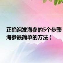 正确泡发海参的5个步骤（泡发海参最简单的方法）