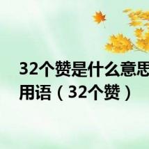 32个赞是什么意思网络用语（32个赞）
