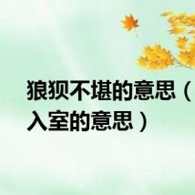 狼狈不堪的意思（引狼入室的意思）